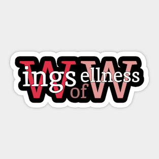 Wings Of Wellness Sticker